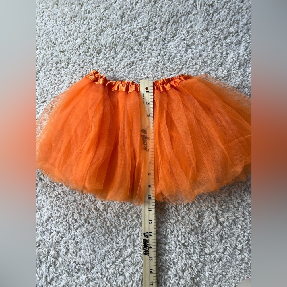 Orange Tutu and Chevron Leg Warmer + accessories Set - Picture 3 of 13